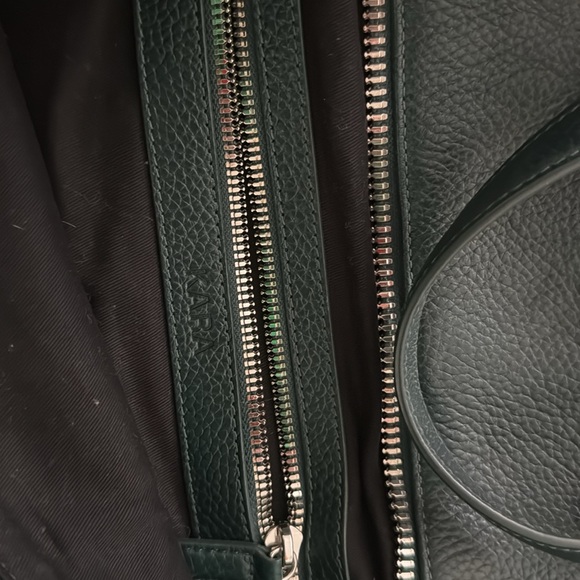 KARA- Forest green leather bag - Picture 3 of 8